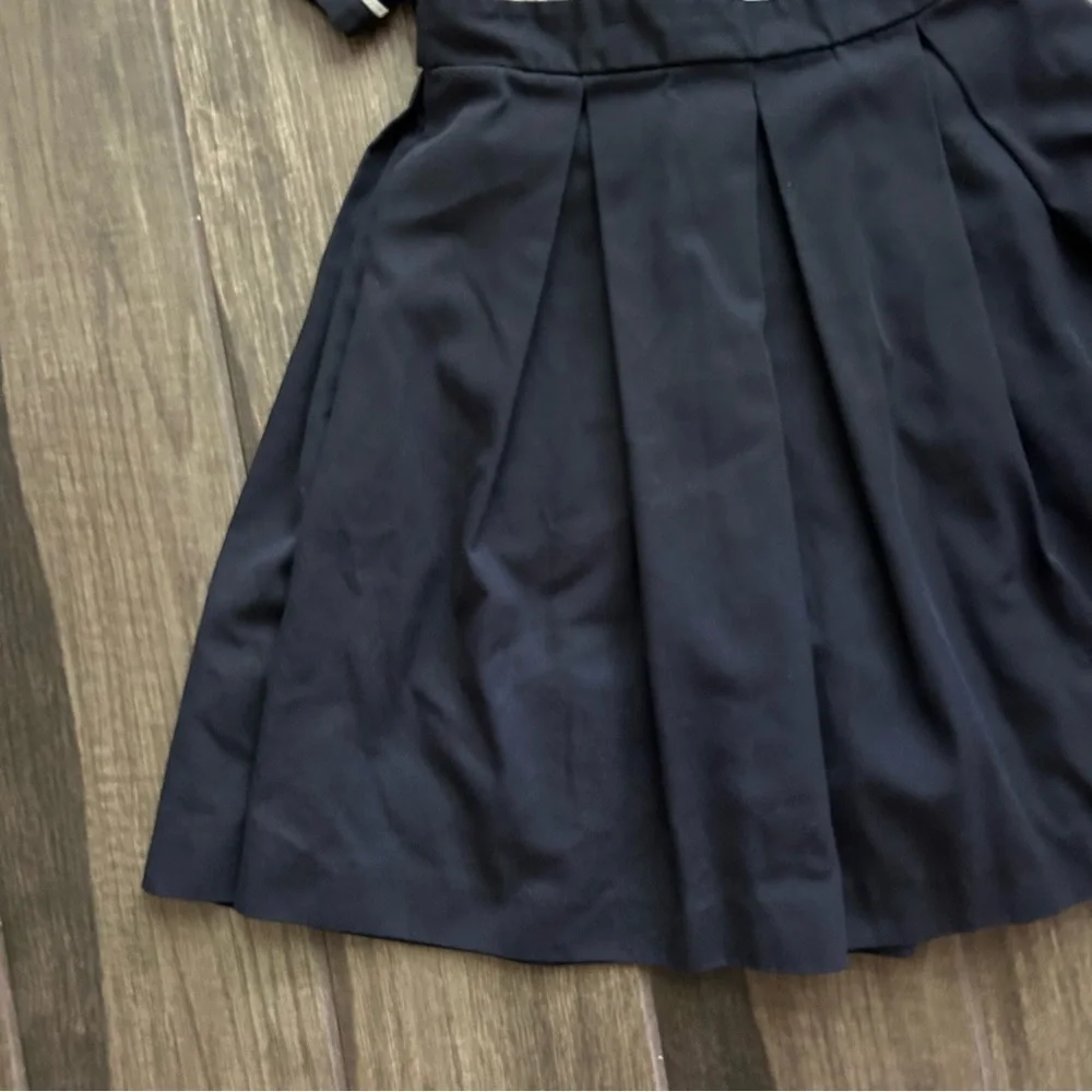 La Stupenderia Navy Blue Peter Pan Collar Girls Dress Sz 4